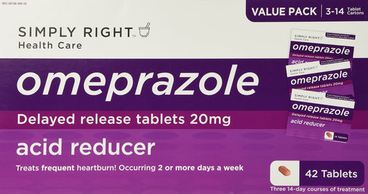 Member's Mark Omeprazole Acid Reducer 3-14 Tablet Cartons for a Total of 42 Tablets
