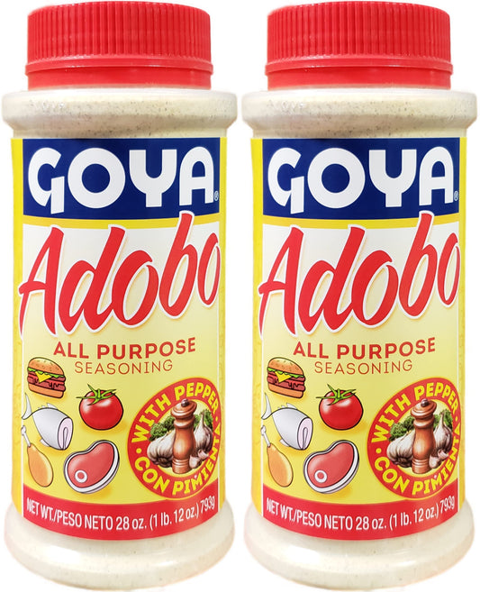 Goya Adobo with Pepper All Purpose Seasoning, 28.0 OZ (Pack of 2)
