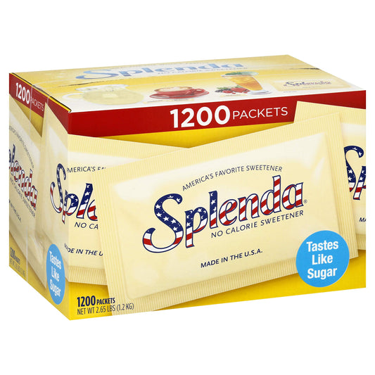 SPLENDA No Calorie Sweetener, Single-Serve Packets (1,200 Count) - PACK OF 3