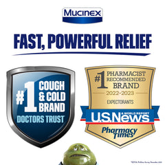 Mucinex 12 Hour Extended Release Tablets -Guaifenesin Relieves Chest Congestion Caused by Excess Mucus (#1 Doctor Recommended OTC expectorant), 100 Count (Pack of 1)