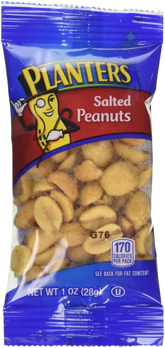 Planters Nuts on the Go Salted Peanuts, 1 oz single-serve bags, 48-Count