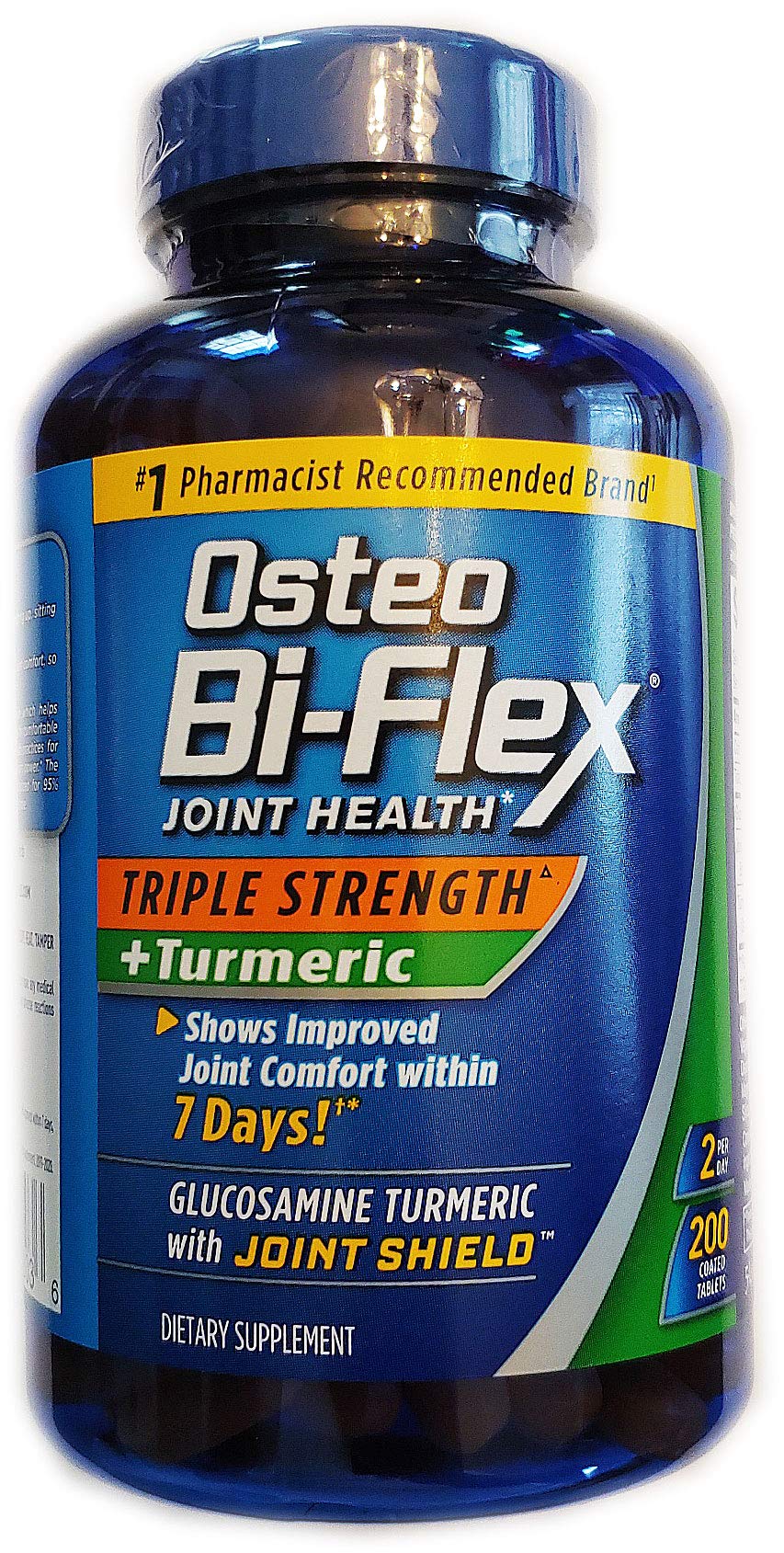 Osteo Bi-Flex, Triple Strength + Turmeric, 200 Tablets, with Glucosamine HCI and Turmeric Curcumin, Joint Supplement for Men and Women