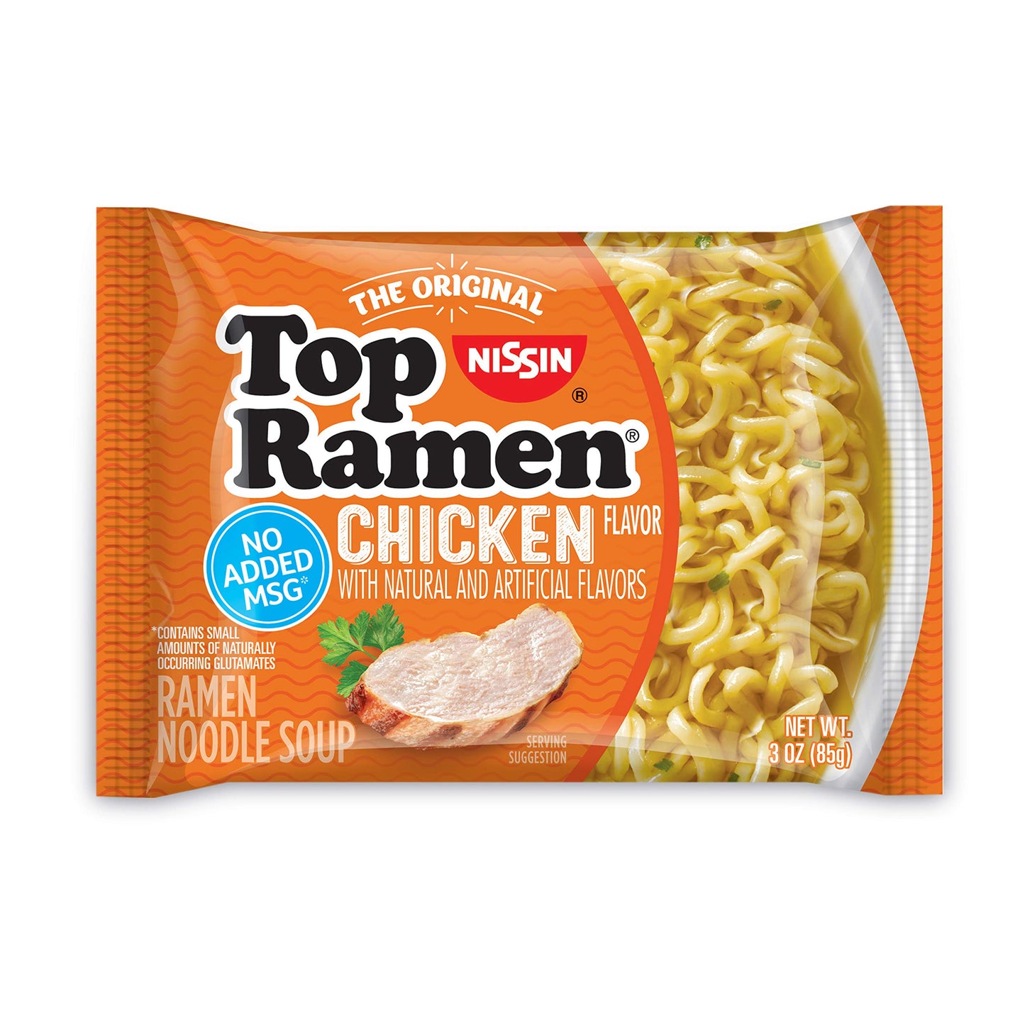 Nissin Top Ramen Noodle Soup, Chicken, 3 Ounce (Pack of 24)