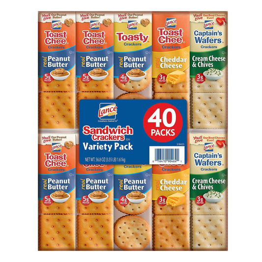 Lance Sandwich Cracker Variety Pack (40 ct.) (pack of 2