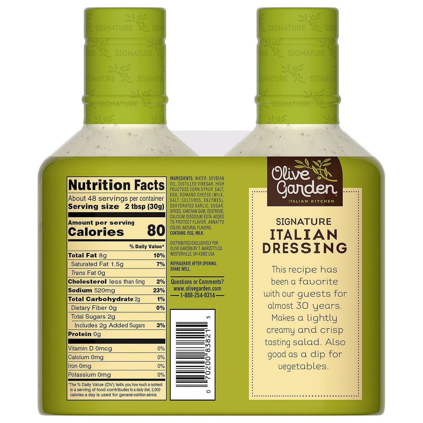 Olive Garden Signature Italian Dressing 24 oz. bottle, 2 ct. A1