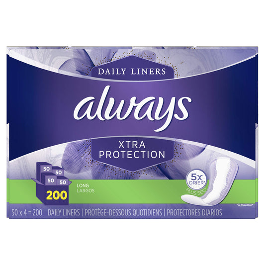 Always 57115 Extra Protection Pantiliners - 200 Count