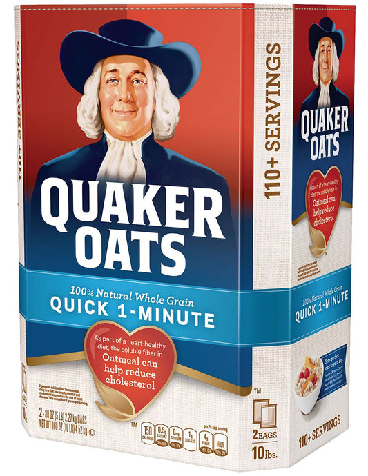 Quaker Oats 100% Whole Grain Quick 1-Minute Oatmeal Instant Oatmeal - 10 Pounds - Pack of 1