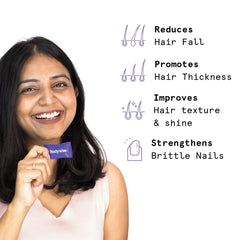 Bodywise Biotin Hair Gummies | Individually Wrapped | Biotin 10000mcg Supplement | Formulated for Women | Vegan, No Added Sugar | 1 Month Pack