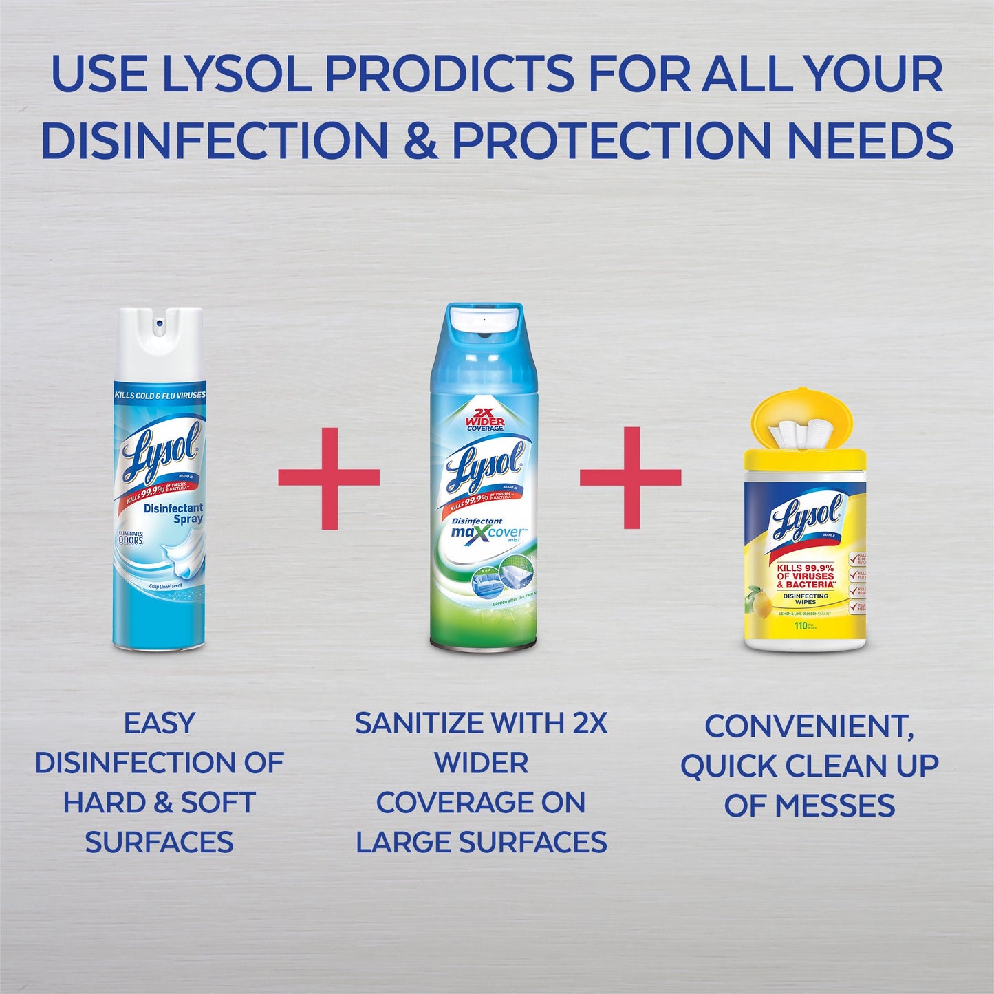 Lysol Disinfectant Spray, Crisp Linen, 19 oz, 3 Count