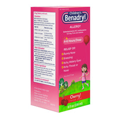 Children's Benadryl Allergy Liquid, 8 Fl. Oz (Pack of 2)