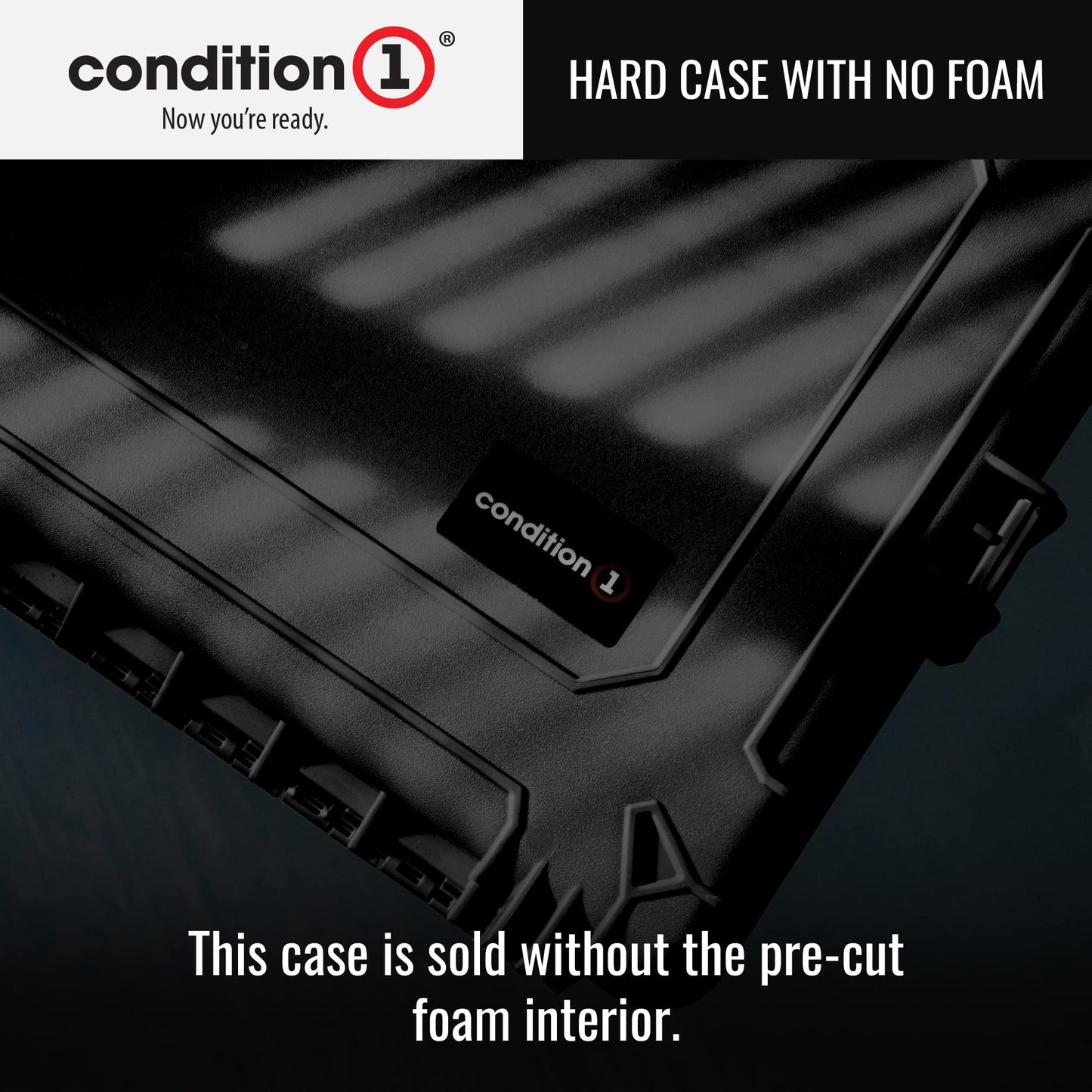 Condition 1 Large Waterproof Hard Travel Case Heavy-Duty Protective Portable Storage Box, Camera, Tool, Hunting, Military Tactical Watertight Cases, 25" x 20" x 8"#839 Black