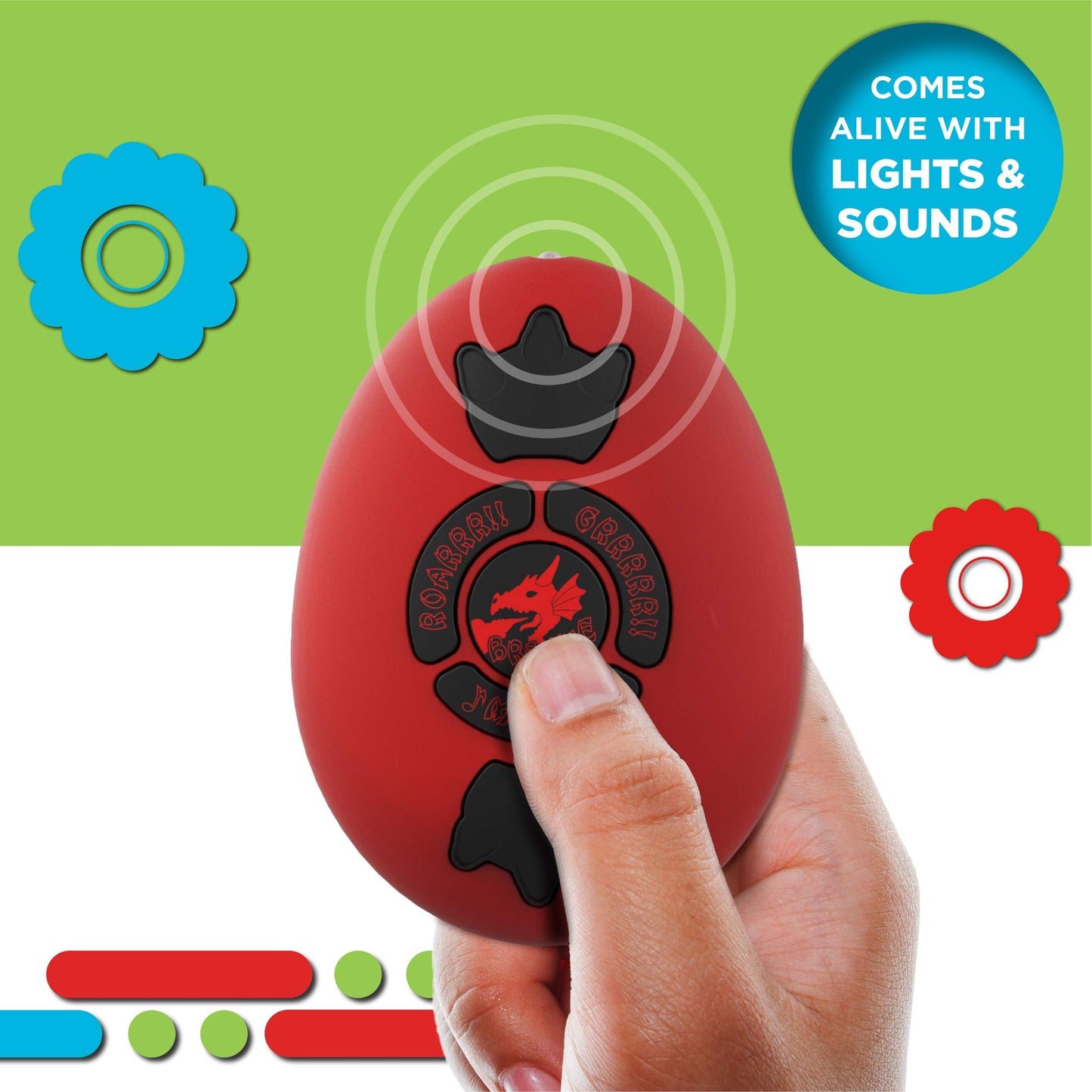 Discovery Kids RC Dragon Smoke Breathing Pet Toy, Infrared Remote-Controlled Walking and Flapping Wings, Light Up Dragon Roars and Growls