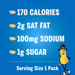 PLANTERS Salted Peanuts, 1 oz. Bags (48 Pack) - Snack Size Peanuts with Sea Salt & Simple Ingredients - Convenient Snacking - On the Go Snacks - Kosher