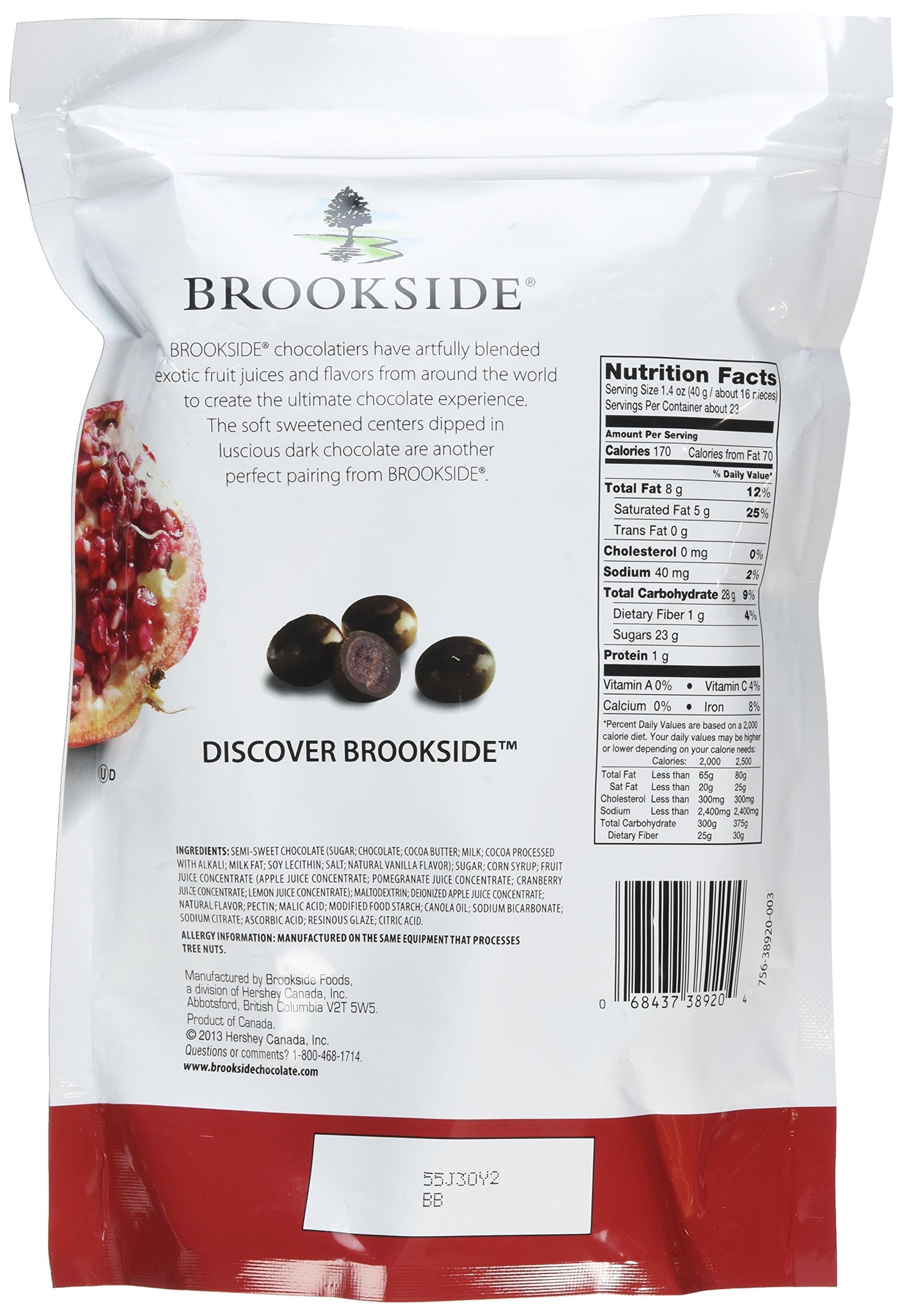 Brookside Dark Chocolate Pomegranate and Fruit Flavors Candy, 32-Ounce Bag (Pack of 2)
