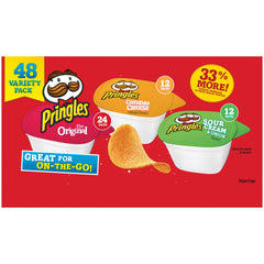 Pringles Snack Stacks Potato Crisps Chips, Original Flavored, 32 oz (48 Cups) (48 Cups - Variety)
