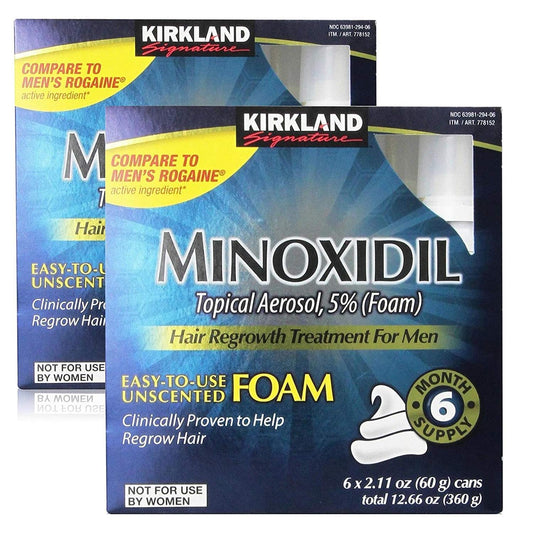 New Kirkland Signature Hair Regrowth Treatment Minoxidil Foam for Men; 6 Packs