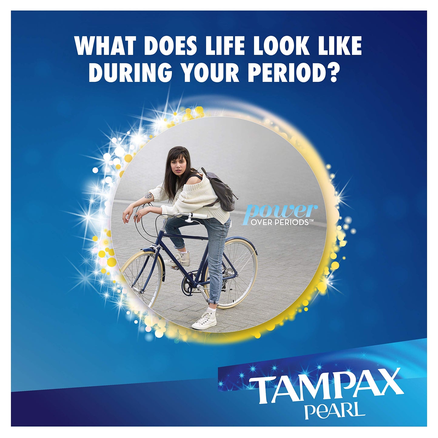 TAMPAX Pearl Advanced Grip Plastic Tampons Regular Unscented, 96 Count