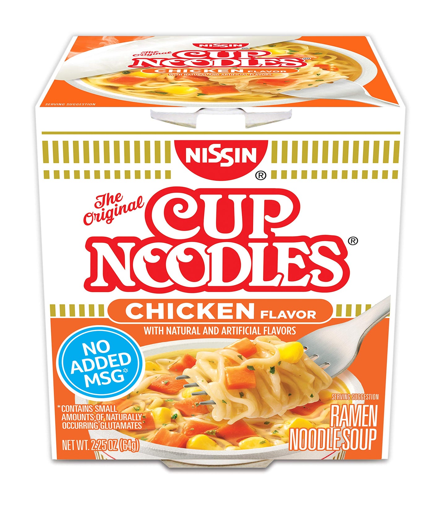 Nissin, Cup Noodles Soup, Chicken Flavor, 2.25 oz (case of 12)