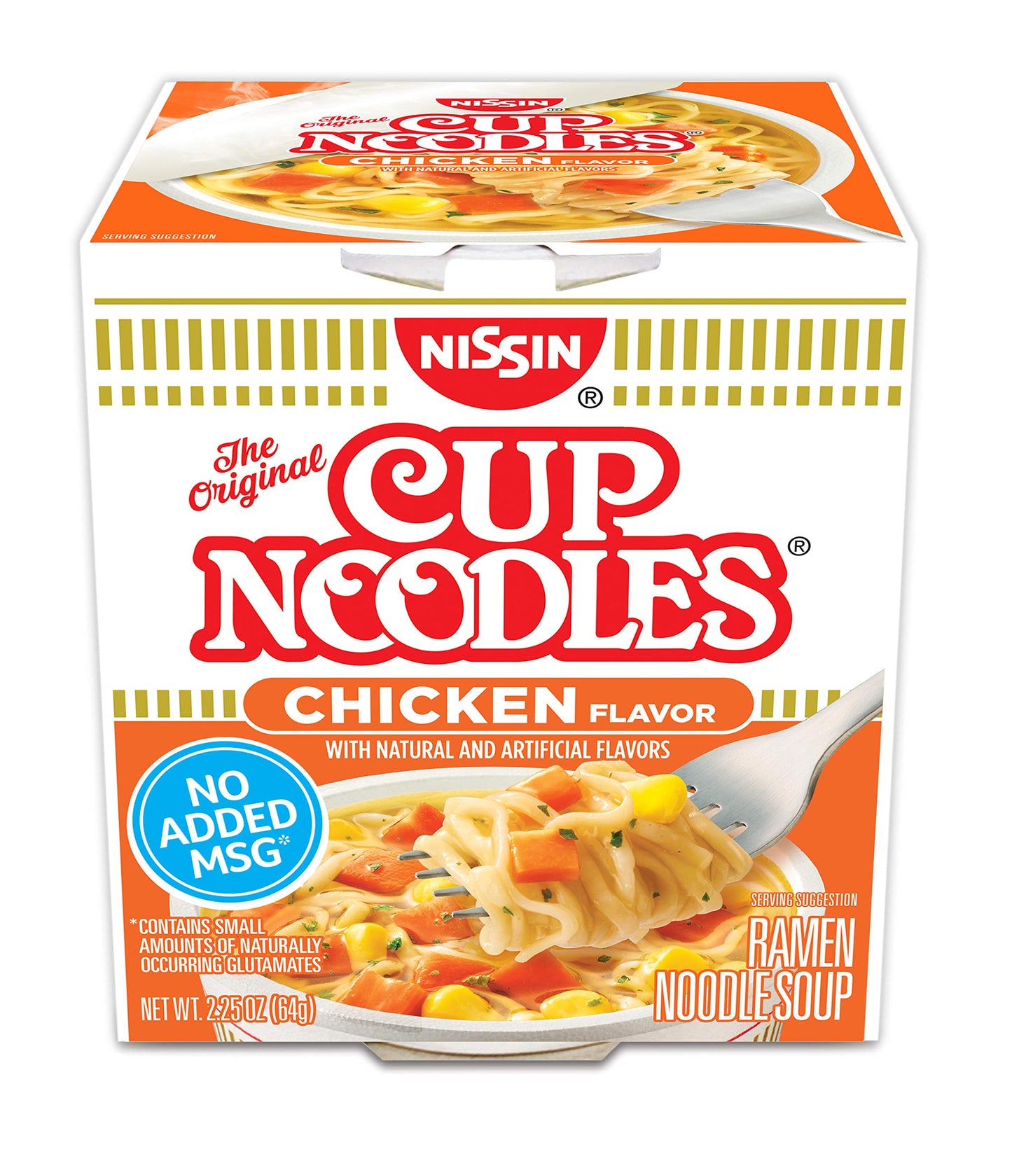 Nissin Cup Noodles Ramen Noodle Soup, Chicken, 2.25 Ounce (Pack of 12)
