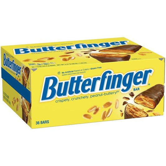 Butterfinger Chocolatey, Peanut-Buttery, Full Size Individually Wrapped Candy Bars, Great for Holiday Stocking Stuffers, 1.9 oz each