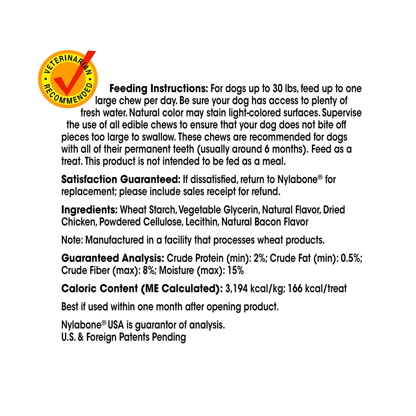 Nylabone Nubz Natural Dog Chews, Treats For Large Dogs, 18 Count