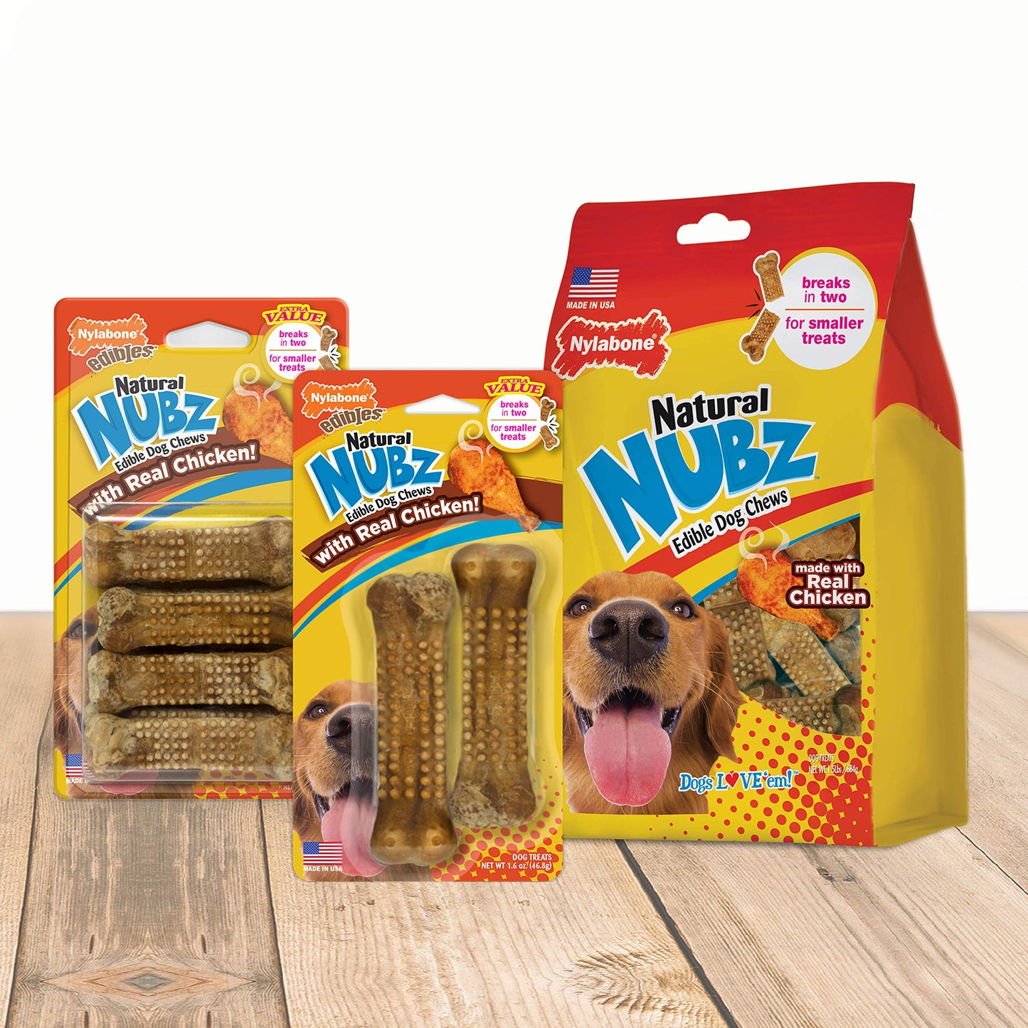 Nylabone Nubz Natural Dog Chews, Treats For Large Dogs, 18 Count