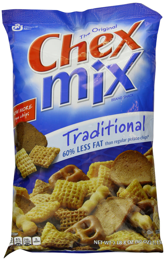 Chex Mix Traditional Snack Mix, Original, 40 Ounce