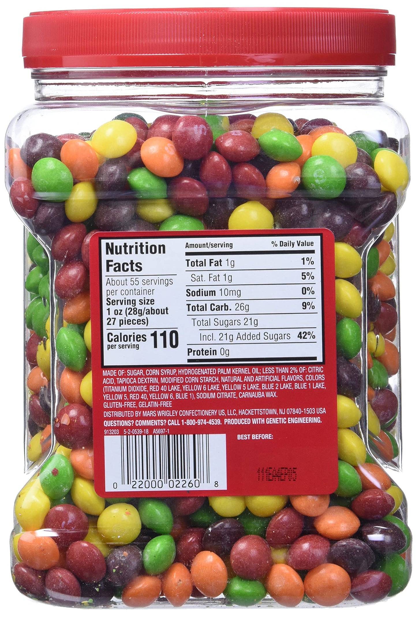 Skittles Original Fruity Candy Jar, Tamarind, 54 Ounce