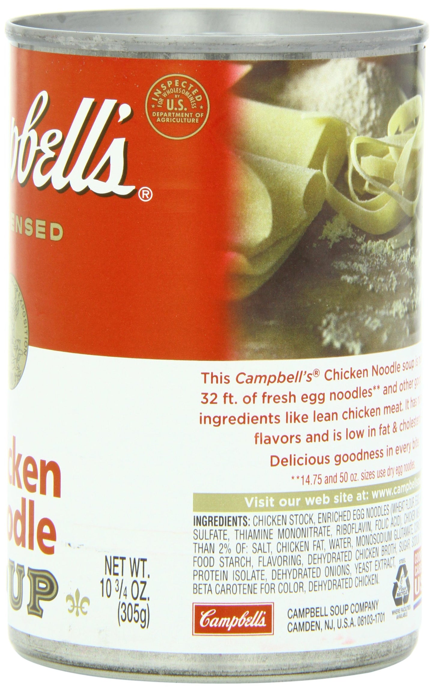Campbell's Chicken Noodle Soup, 10 3/4 oz. Cans, 12 Count
