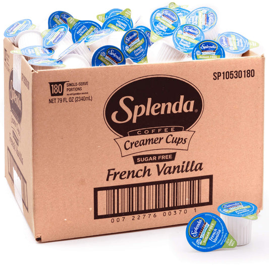 SPLENDA Low Calorie Single Serve Coffee Creamer Cups, Sugar Free French Vanilla, 180 Count