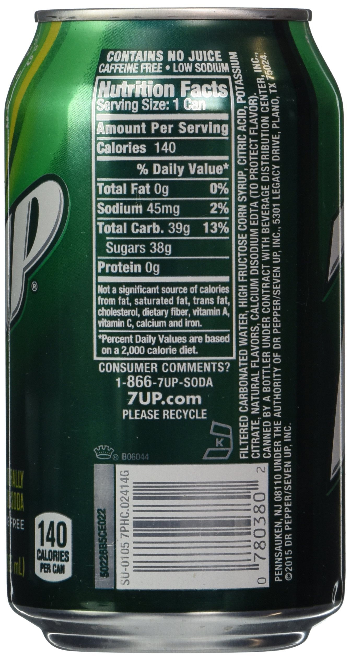 7 UP Lemon Lime Flavoured Soda, 12 Count