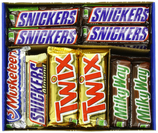 M&M Mars Chocolate Bar Variety Pack, 55 Ounce, 30 Count