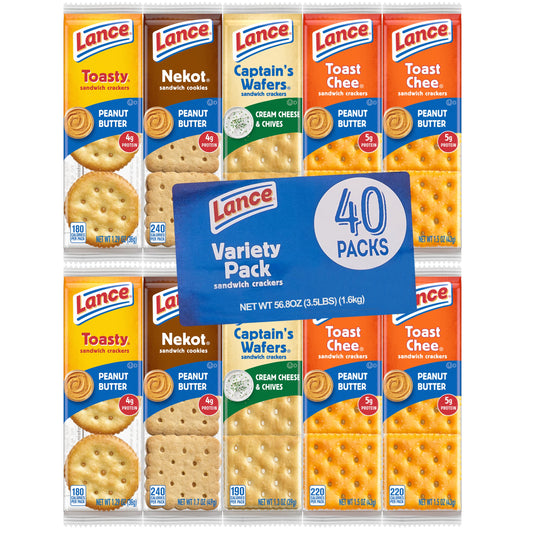 An Item of Lance Sandwich Crackers, Variety Pack (1.41 oz, 40 ct.) - Pack of 2 - Bulk Disc