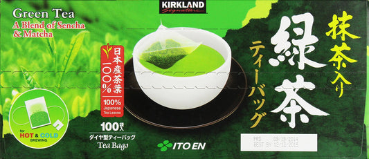 Kirkland Signature Ito En Matcha Blend (Green Tea), 100% Japanese Green Tea Leaves, 200 Tea Bags