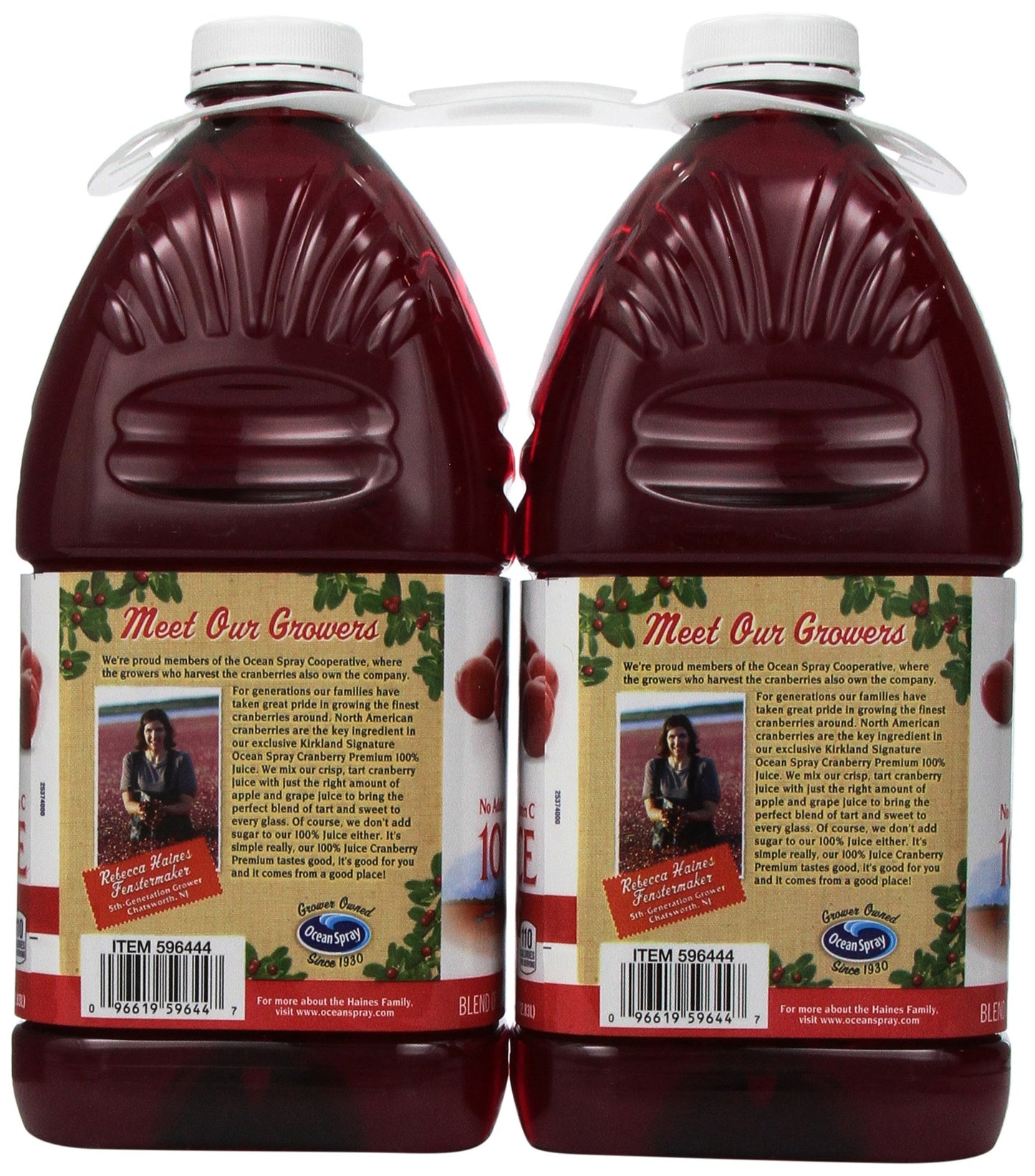 Kirkland Signature Ocean Spray Cranberry Premium Juice, 96 Fl Oz (Pack of 2)