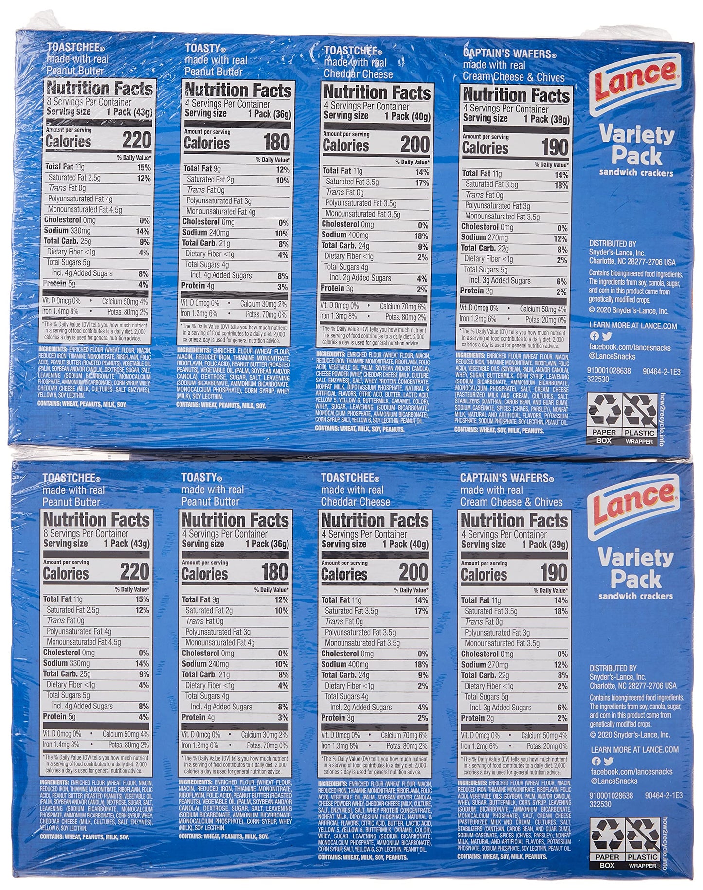 Lance Variety Pack,40 count, (56.8 oz total weight)