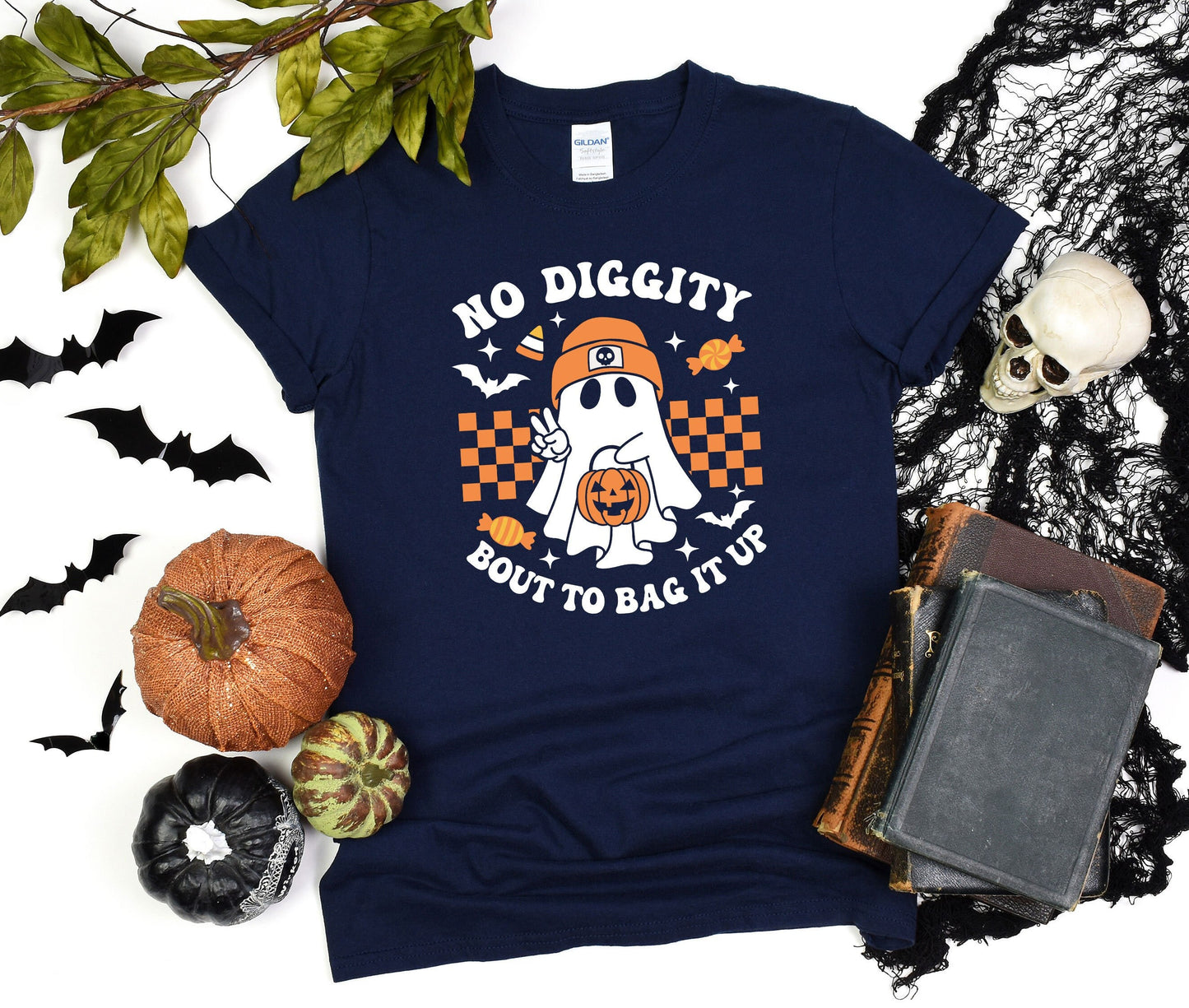 No Diggity Bout to Bag it up Custom Halloween T-Shirt, Comfort Halloween Tee, Team Halloween  Shirt, Retro Halloween Shirt, Halloween Gift