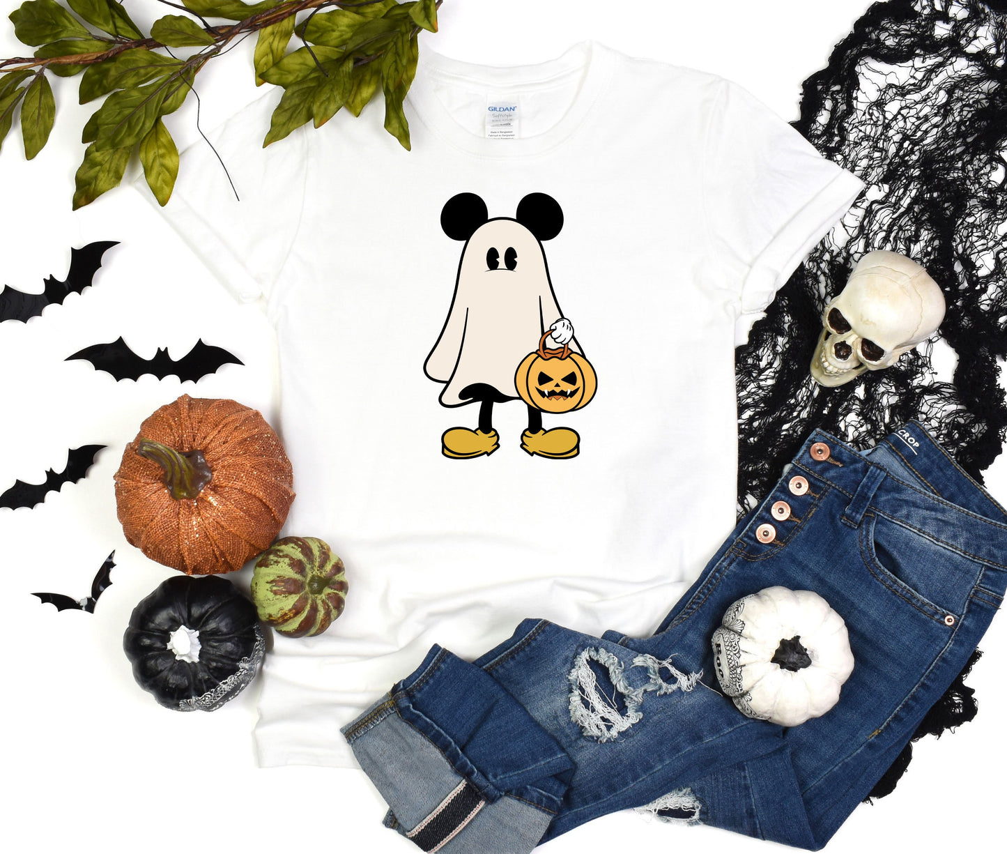 Mickey Ghost Halloween Shirt, Disney Retro Mickey Spooky Season Tee, Mickey's Not So Scary Halloween T-Shirt, Halloween Gift Pumpkin Shirt