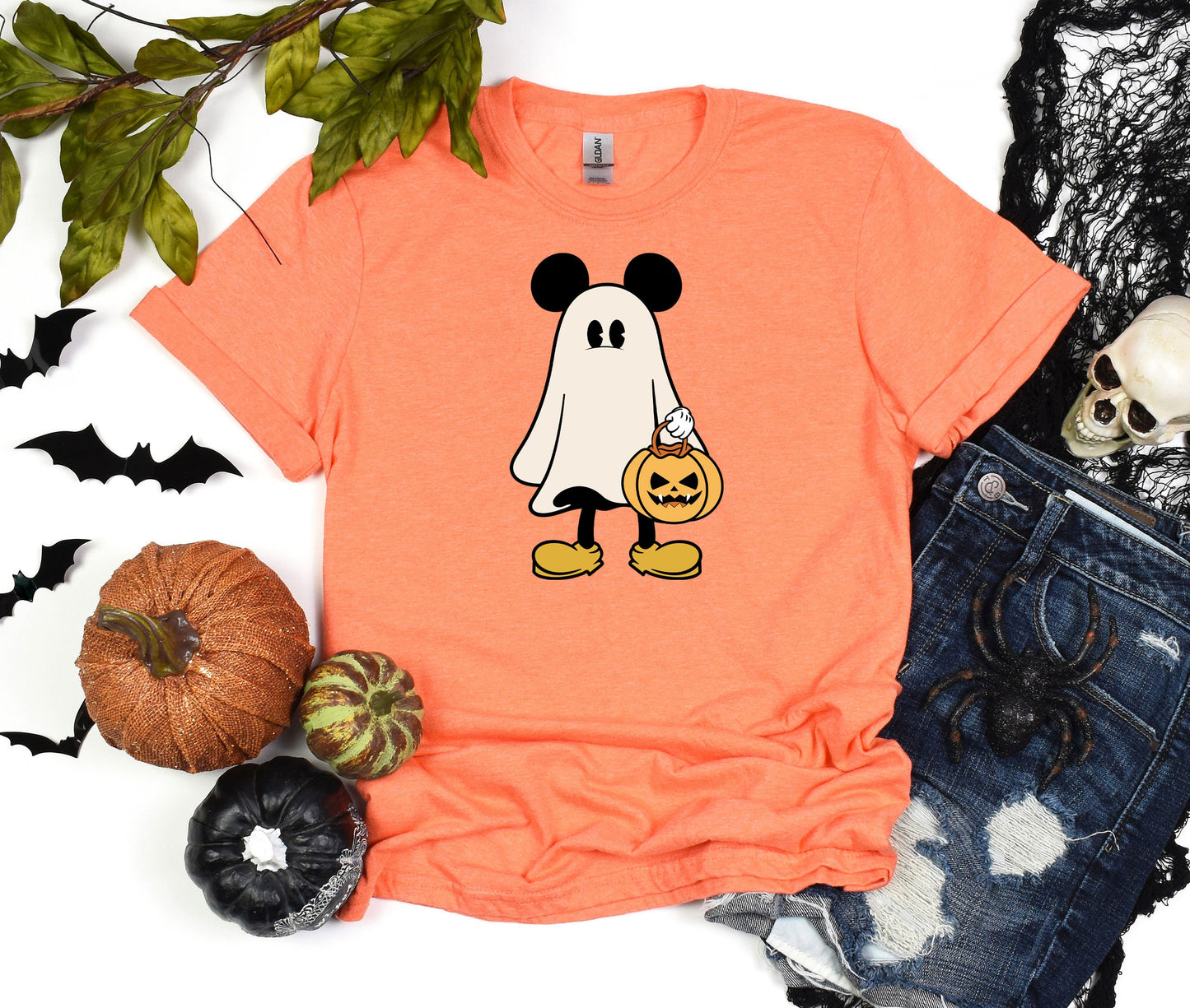 Mickey Ghost Halloween Shirt, Disney Retro Mickey Spooky Season Tee, Mickey's Not So Scary Halloween T-Shirt, Halloween Gift Pumpkin Shirt