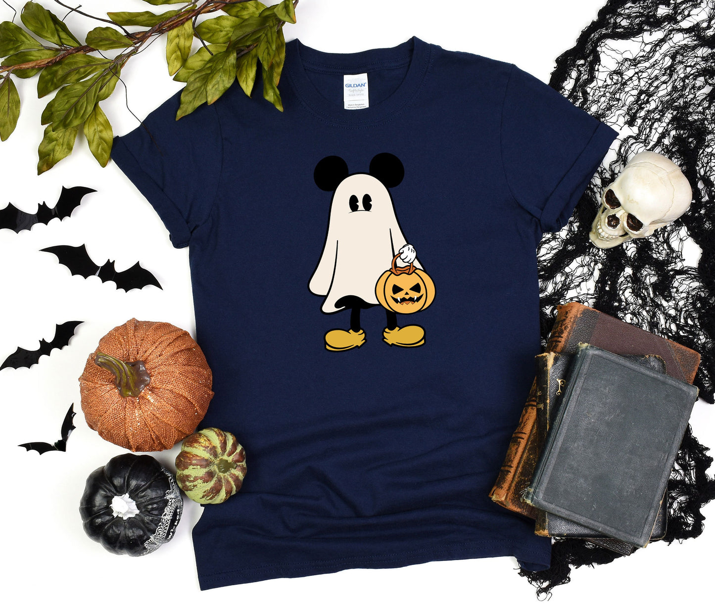 Mickey Ghost Halloween Shirt, Disney Retro Mickey Spooky Season Tee, Mickey's Not So Scary Halloween T-Shirt, Halloween Gift Pumpkin Shirt