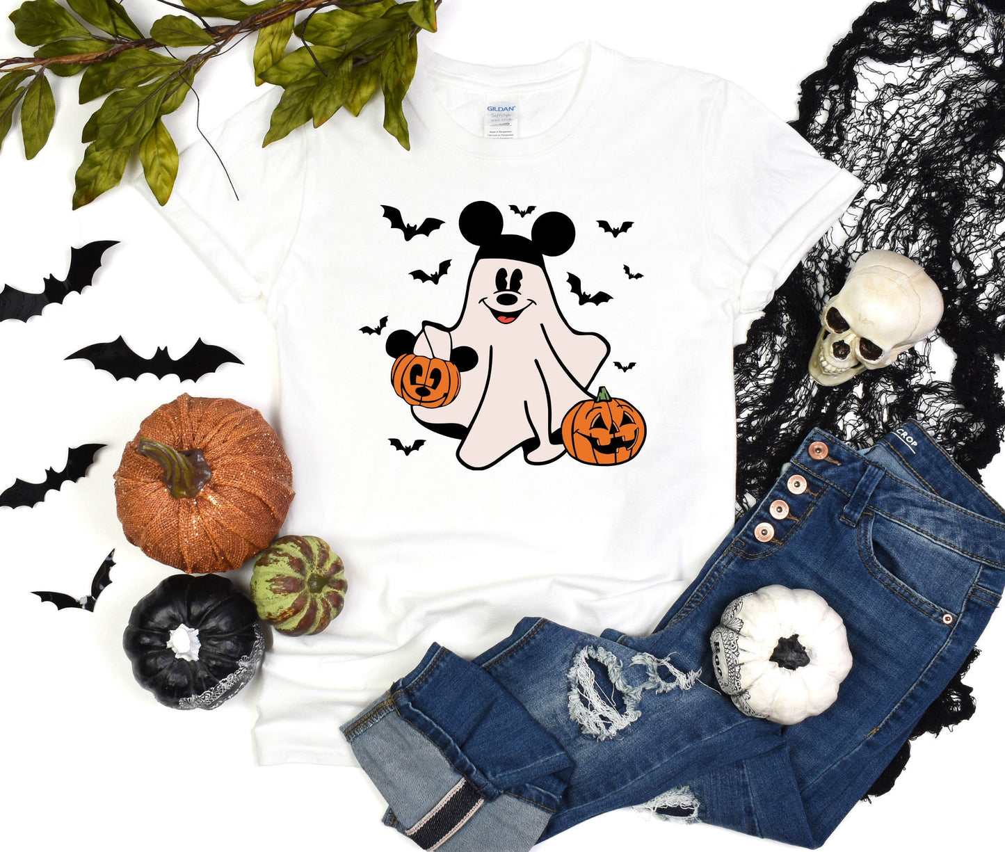 Disney Mickey Ghost Halloween Shirt, Retro Mickey Spooky Season Shirt, Halloween Pumpkin Shirt, Mickey Boo Tee, Mickey Pumpkin T-Shirt
