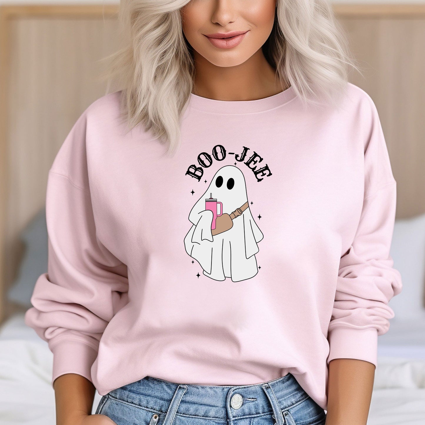 Halloween Ghost Boo Jee Sweatshirt, Boo Shirt, Spooky Ghost Hoodie, Spooky Season Ghost Sweater, Spooky Vibes Sweat, Halloween Gifts