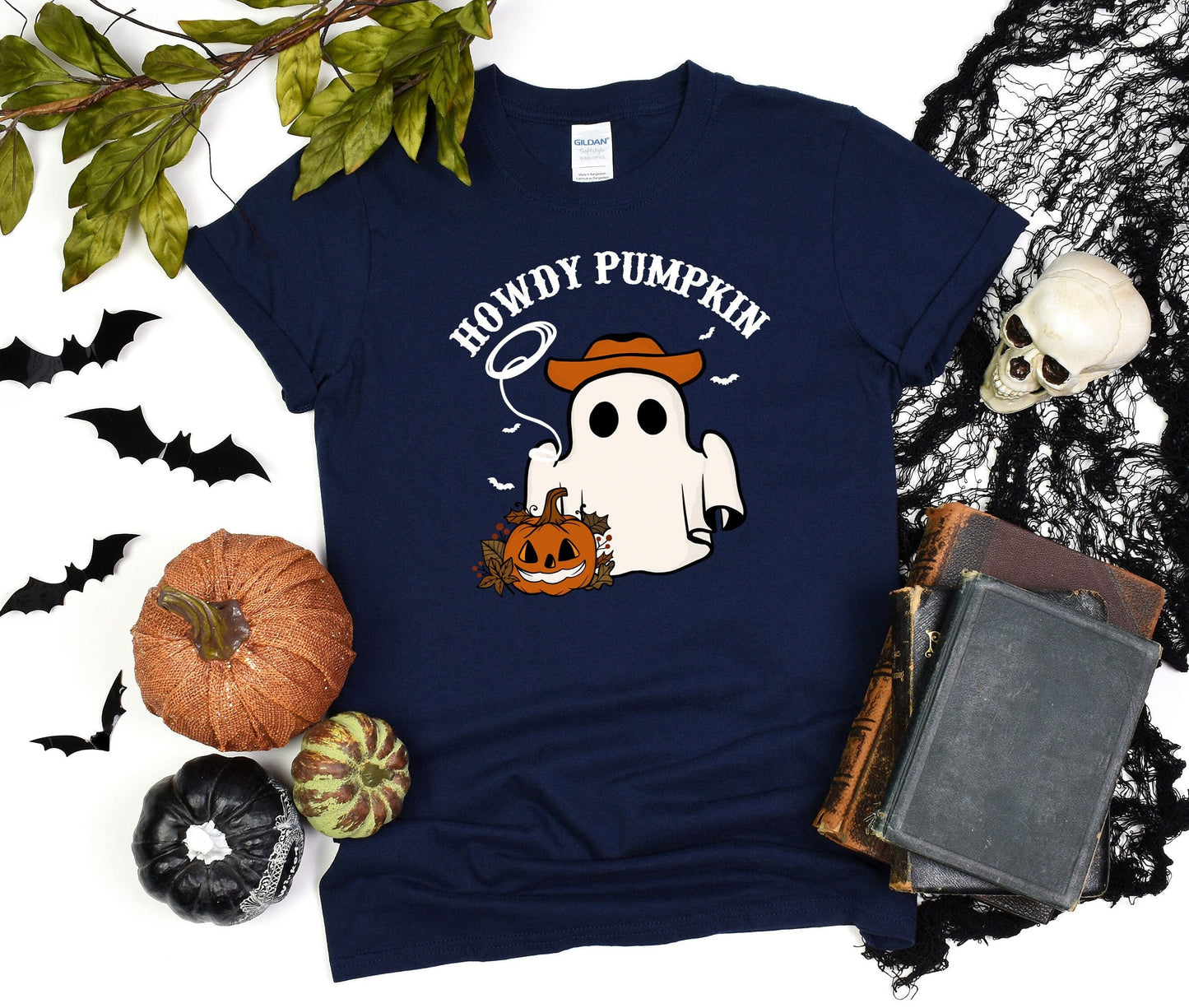 Howdy Pumpkin Country Shirt, Cowboy Ghost Tshirt, Western Halloween Shirt, Cute Spooky Shirt, Cowgirl Halloween, Halloween pumpkin Tee