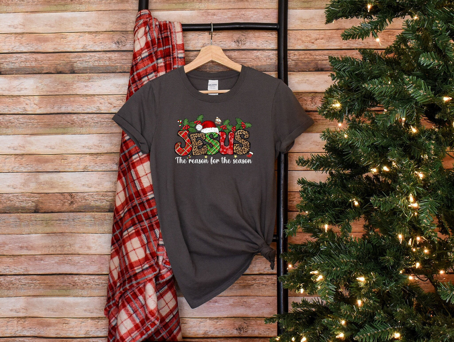 Jesus Is The Reason For The Season Custom T-shirt, Christmas Shirt, Christian Outfit, Religious Gift, Jesus Lover Shirt, Noel Shirt