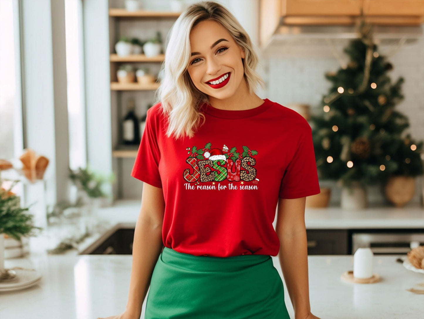 Jesus Is The Reason For The Season Custom T-shirt, Christmas Shirt, Christian Outfit, Religious Gift, Jesus Lover Shirt, Noel Shirt