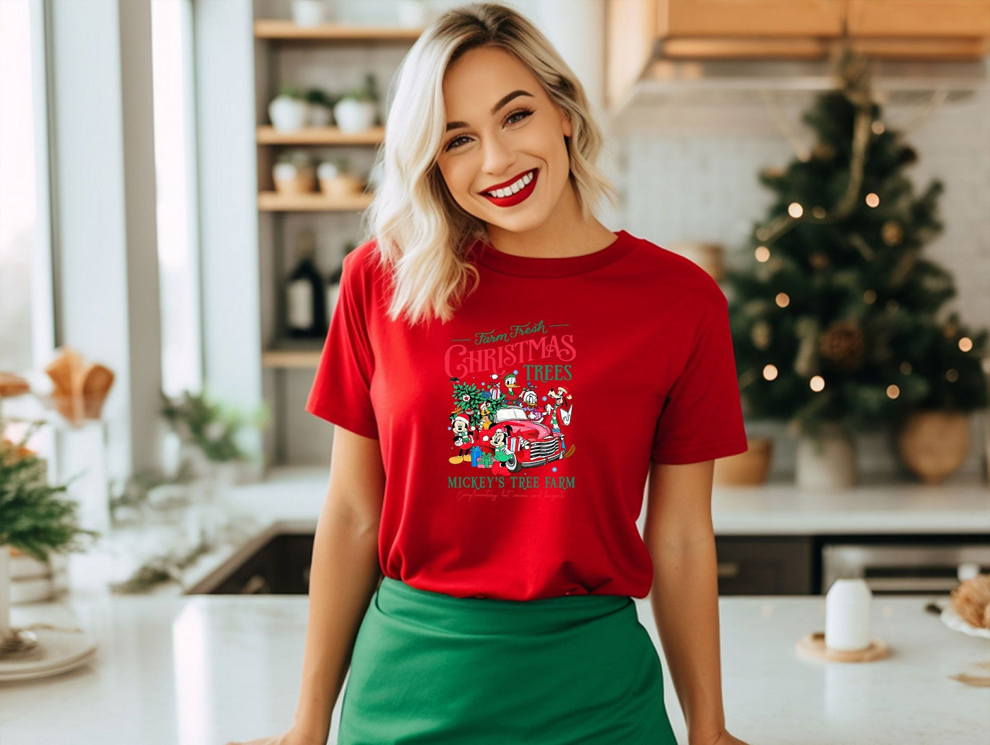 Farm Fresh Christmas Trees Shirt, Disneyland Christmas Shirt, Disney World Xmas T-Shirt, Mickey's Tree Farm Shirt, Disney Characters Tee