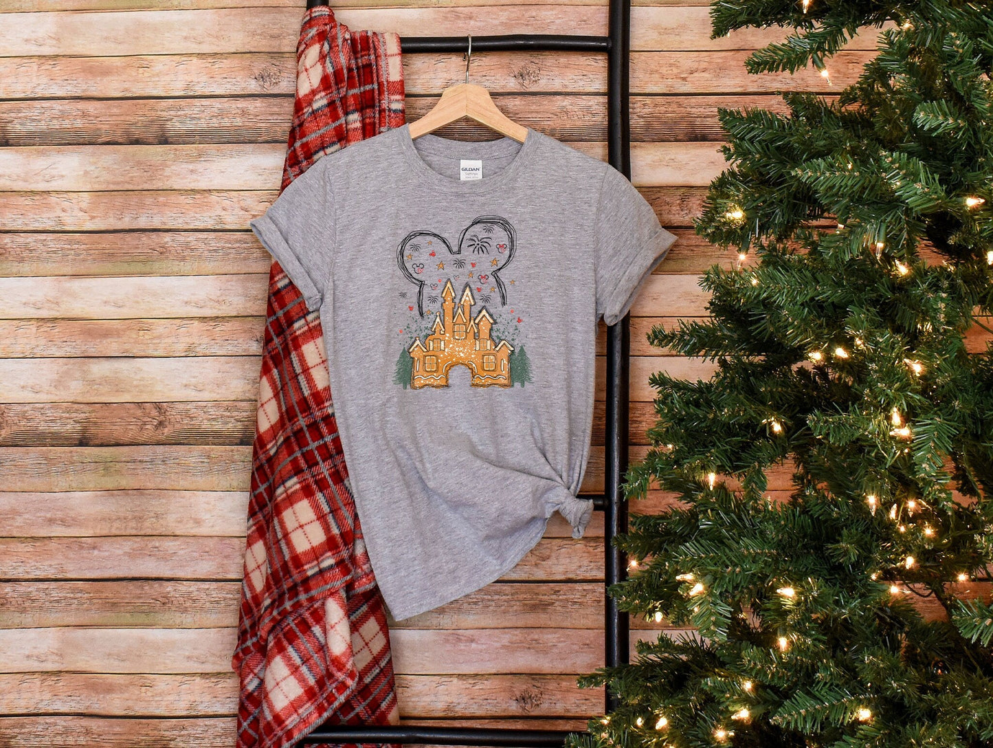 Disney Gingerbread Castle Shirt, Disney Christmas T-Shirt, Christmas Castle Shirt, Disney Christmas Family Shirt, Minnie Christmas Tee Gift