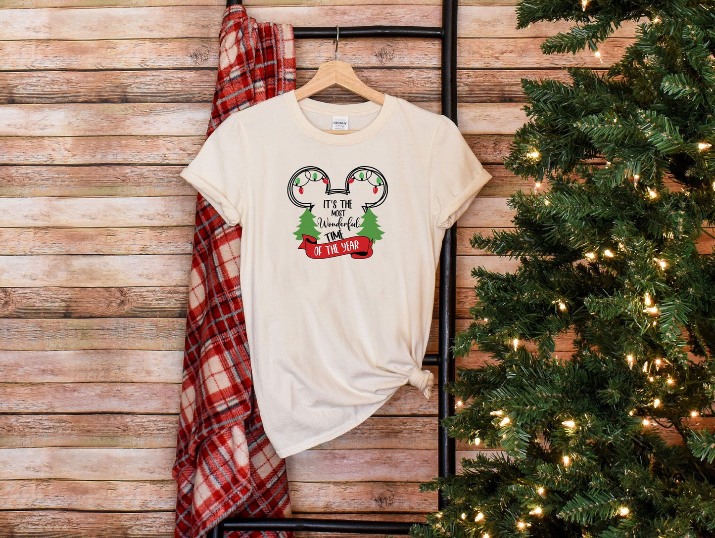 It's The Most Wonderful Tıme Of The Year Shirt, Christmas Mickey Ear Shirt, Disney Christmas Tee, Disnayland Tour T-Shirt, Matching Tour Tee