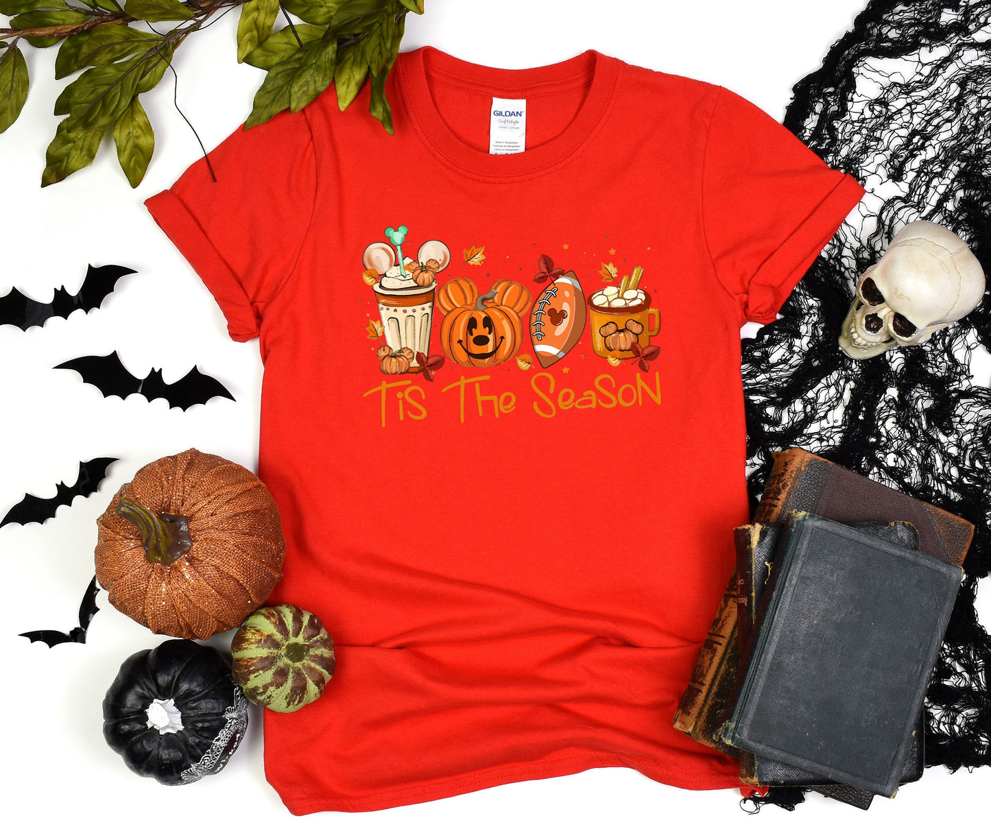 Mickey Ears Disney Halloween Coffee Tis The Season Shirt, Disney 2023 Halloween T-Shirt, Disney Fall Thanksgiving Pumpkin Latte Gift Tee,