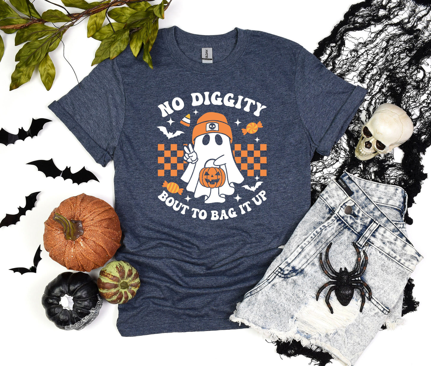 No Diggity Bout to Bag it up Custom Halloween T-Shirt, Comfort Halloween Tee, Team Halloween  Shirt, Retro Halloween Shirt, Halloween Gift